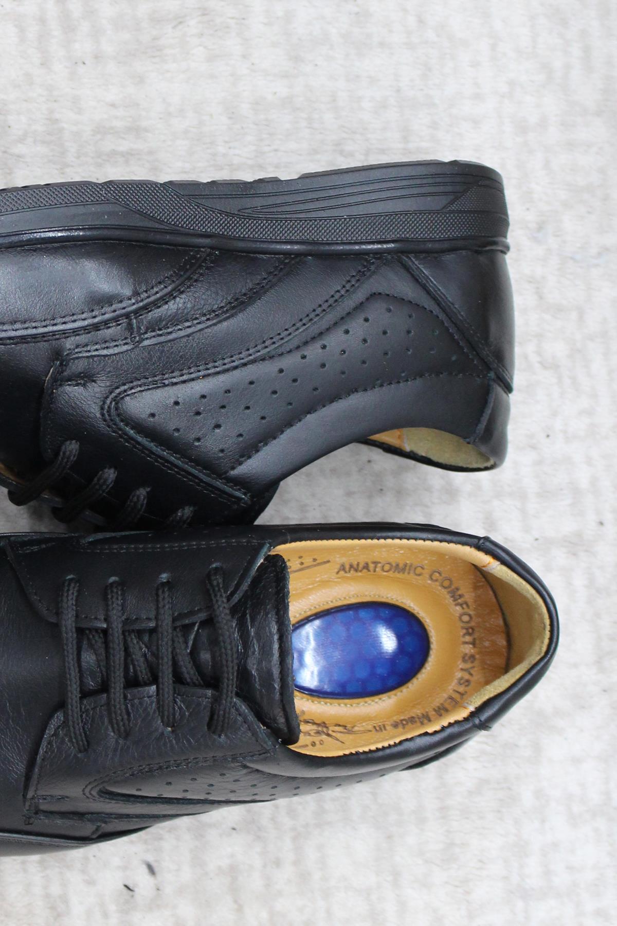 42961 Siyah İç Ve Dış Hakiki Deri Rahat Yumuşak Erkek Ayakkabı - Görsel 7