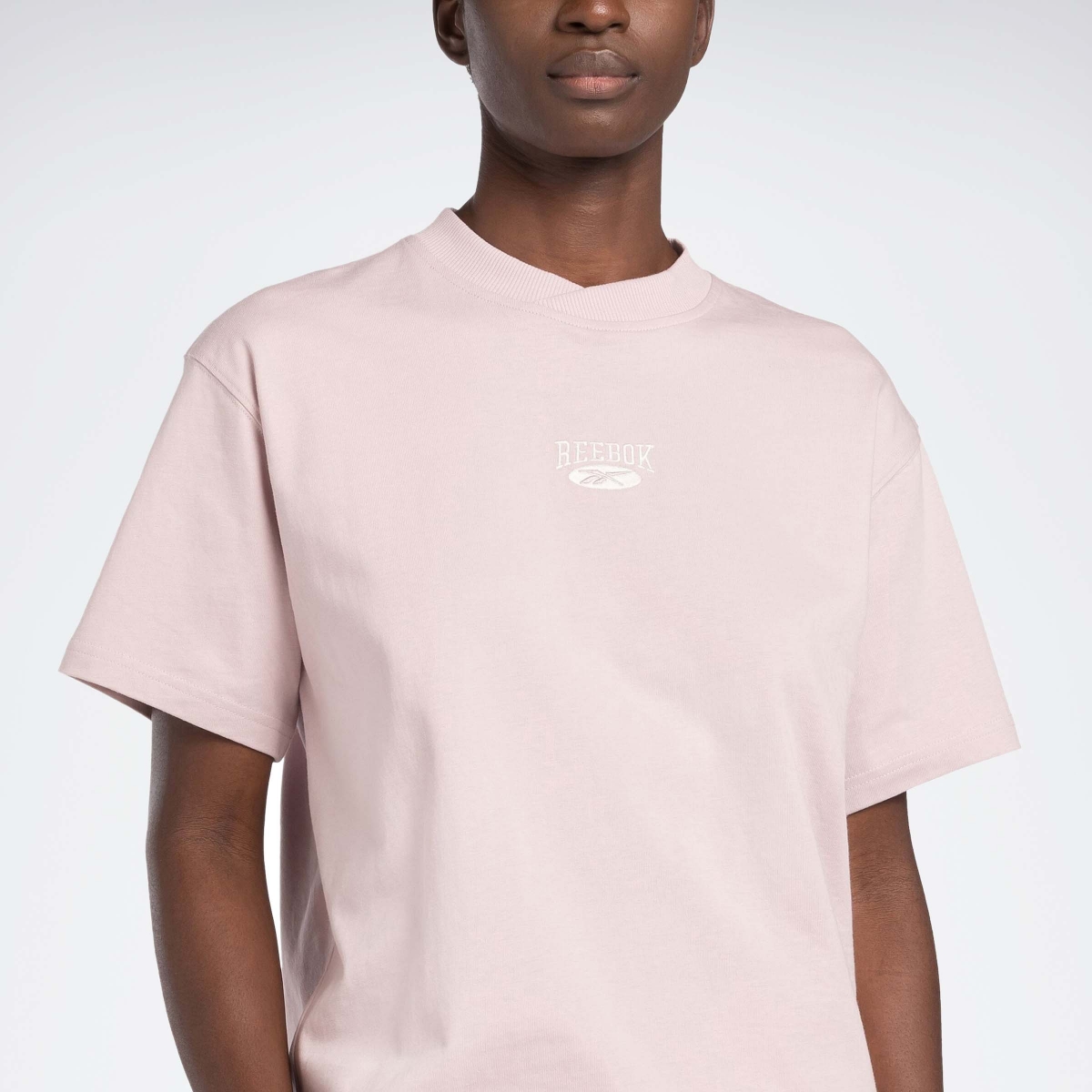 Reebok CL AE ARCHIVE SM LOGO TEE Pembe Kadın Kısa Kol T-Shirt