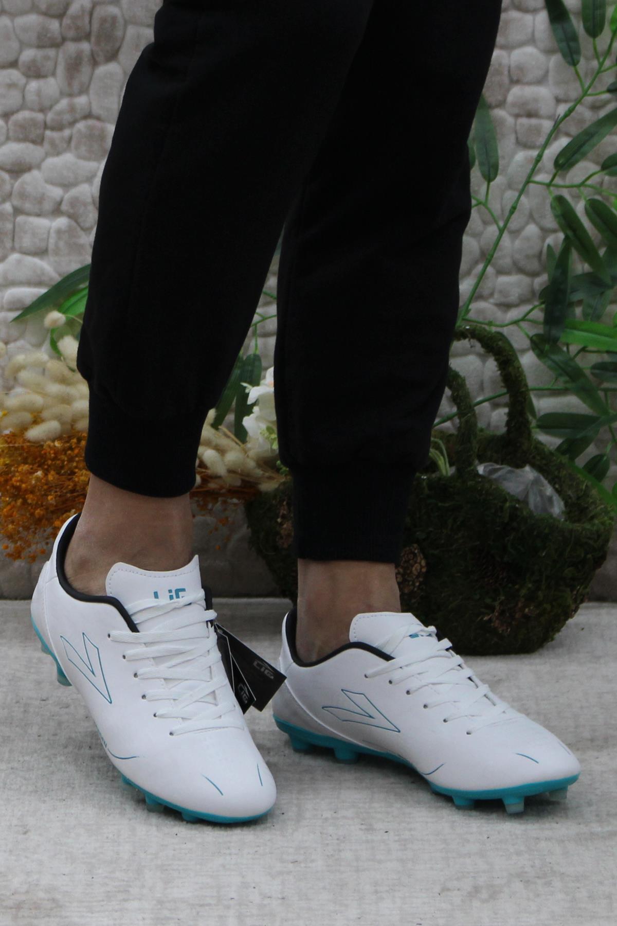 Mergen Pro Krp Beyaz Orijinal Ürün Çim Saha Halı Saha Krampon Futbol Ayakkabı - Görsel 3
