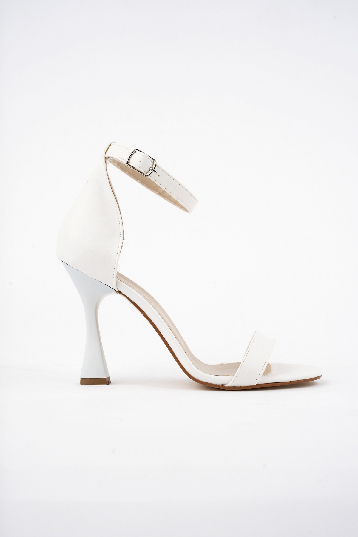 Kadın 10 cm Klasik Yüksek Topuklu Abiye Ayakkabı Beyaz Cilt - Görsel 5