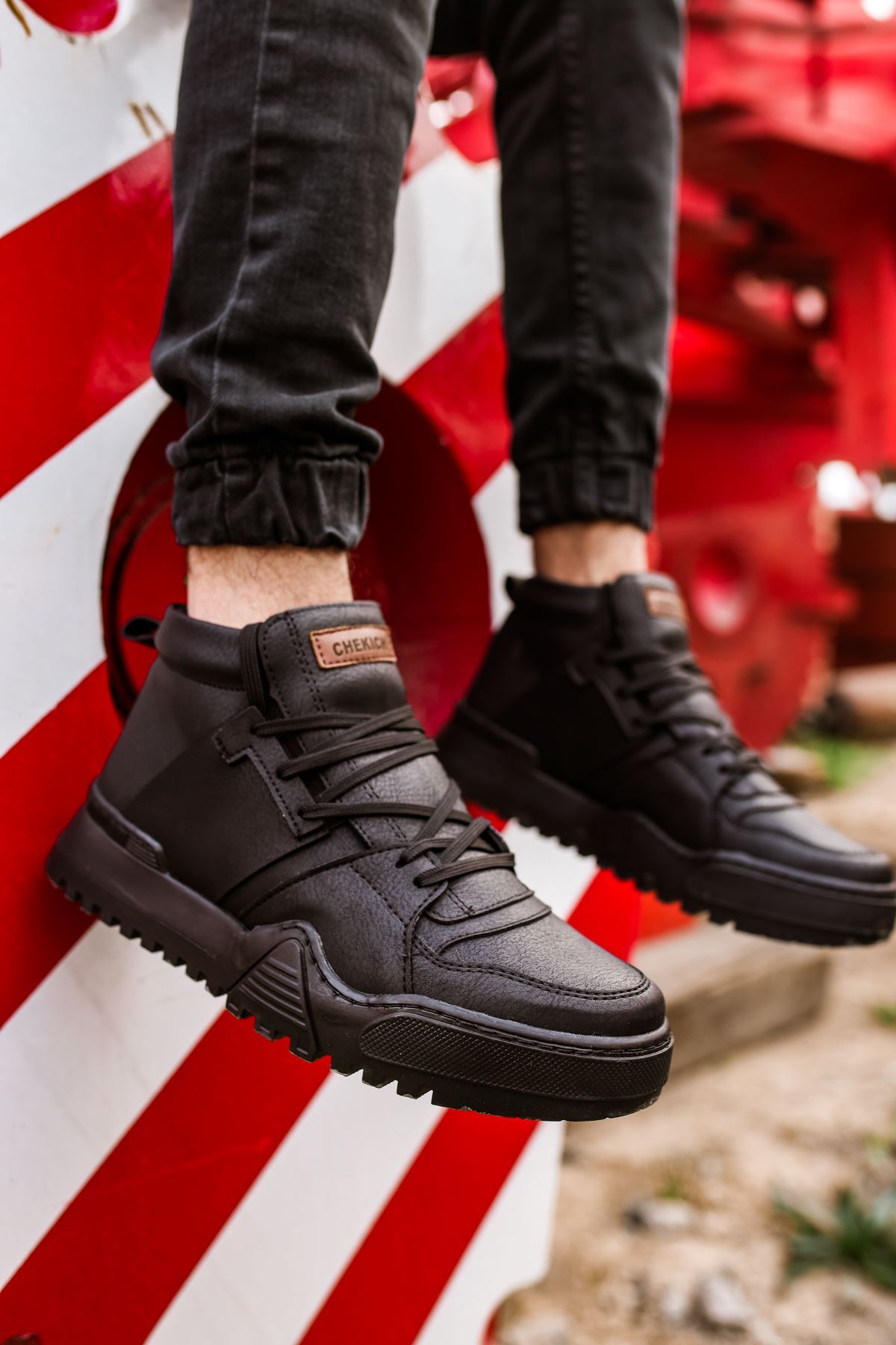 CH057 GSST Ghost Line Erkek Bot SIYAH/SIYAH - Görsel 5