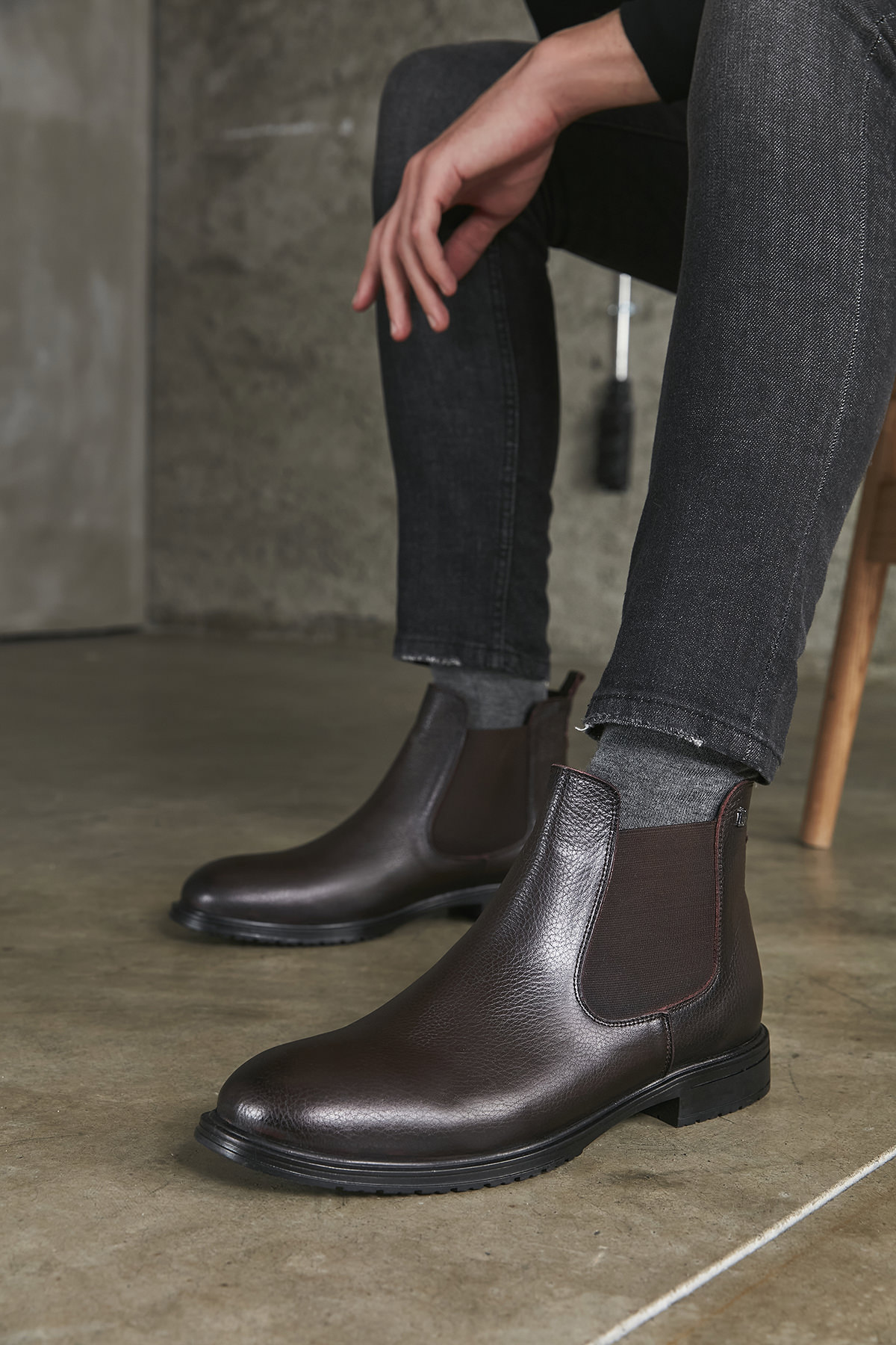 Erkek Hakiki Deri Bot 143447Z101 Kahve - Görsel 3