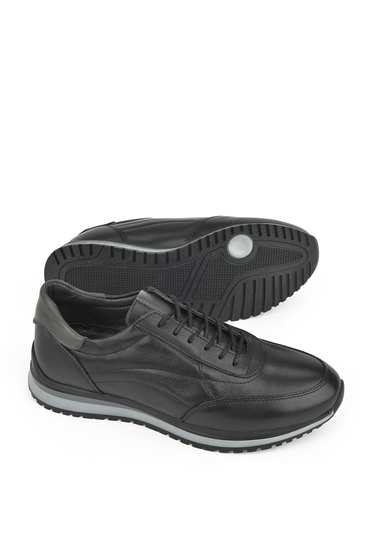 Erkek Hakiki Deri Sneaker 1331002Z415 Siyah - Görsel 5