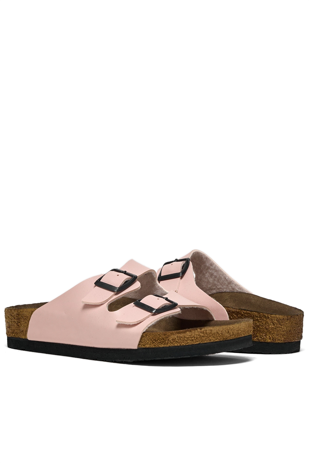 Çocuk Unisex Pudra Rahat Kalıp Poli Taban Çift Tokalı Sandalet - Görsel 4