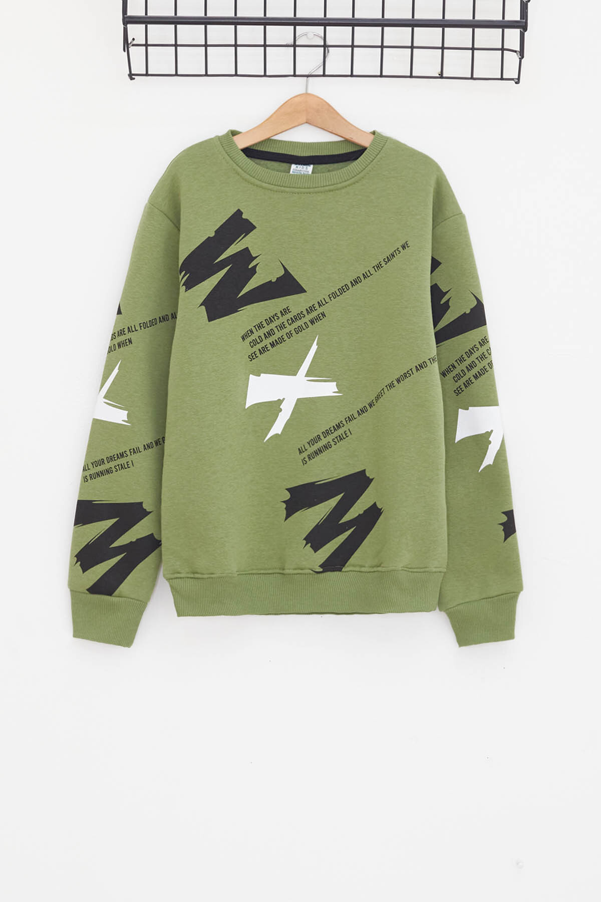 Erkek Çocuk WXM Yazı Baskılı Sweatshirt 14154