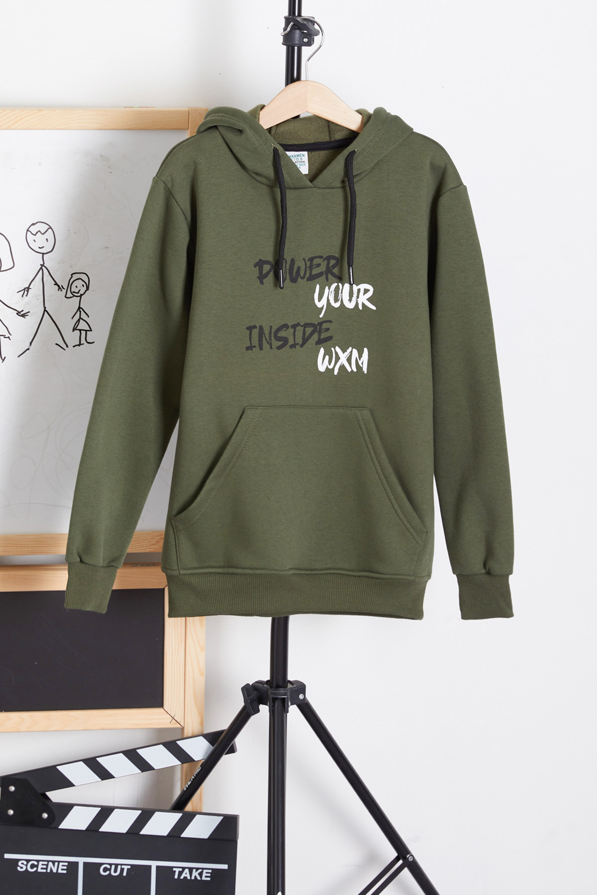 Erkek Çocuk Kapşonlu Kanguru Cepli Sweatshirt 14178