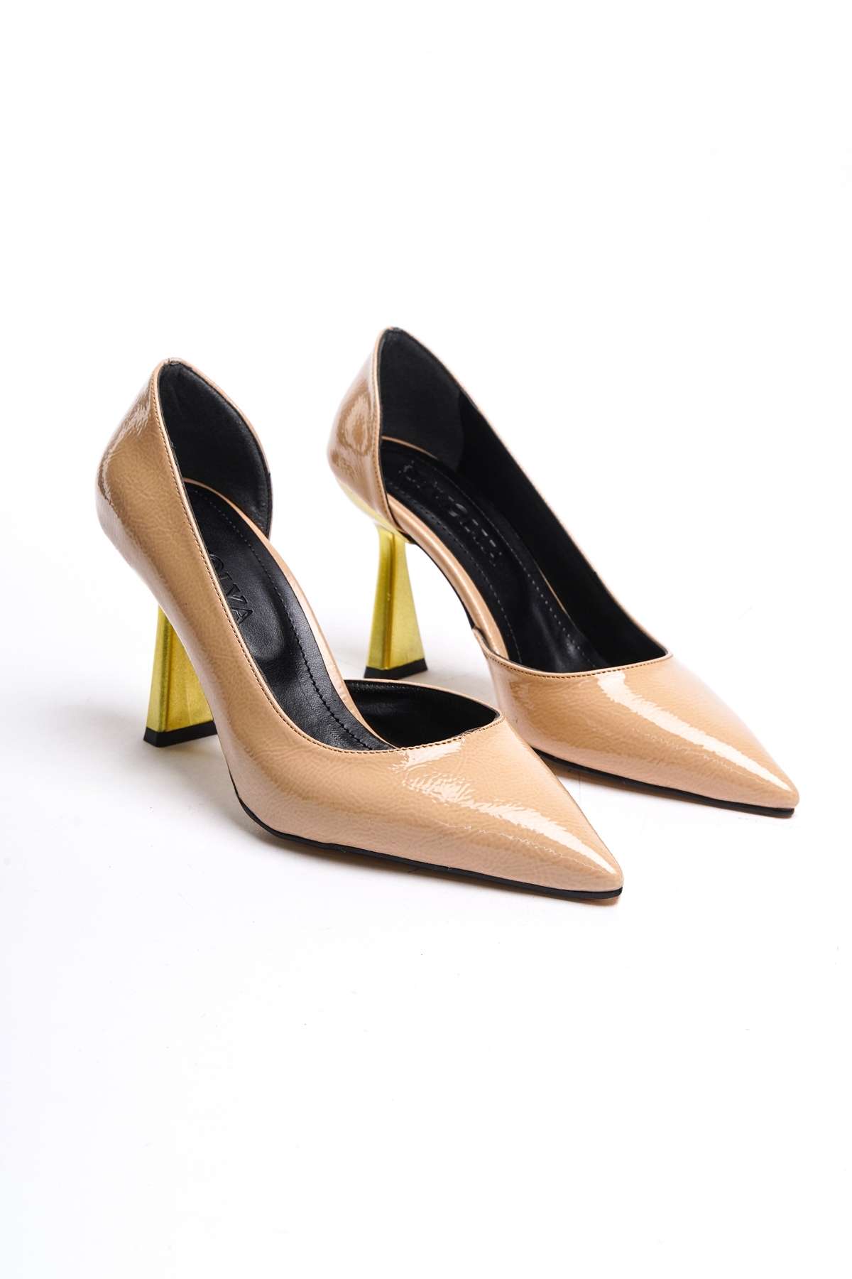 Scarlet Nude Kırışık Rugan (8cm) Topuk Boyu Günlük Kullanım Stiletto - Görsel 6