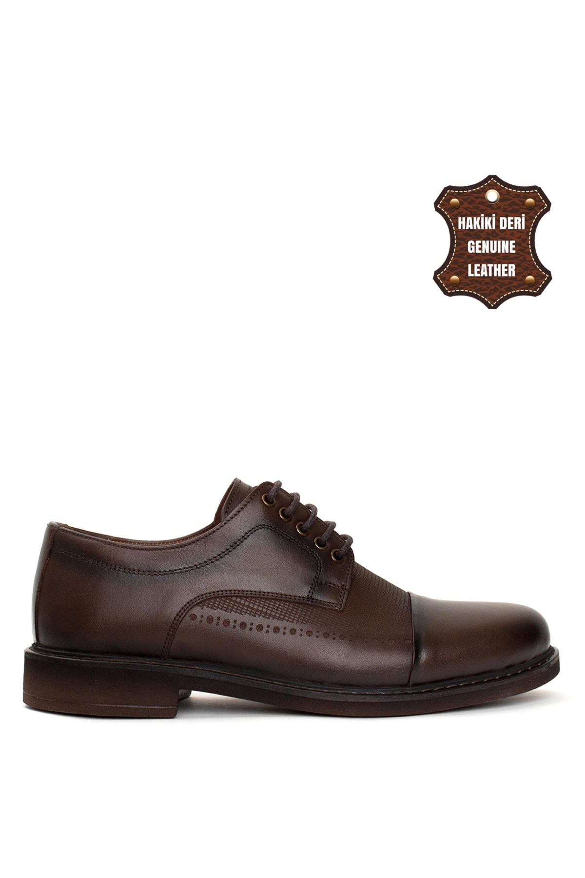Elit 24YNbl988C Erkek Hakiki Deri Günlük Ayakkabı Kahverengi - Görsel 2