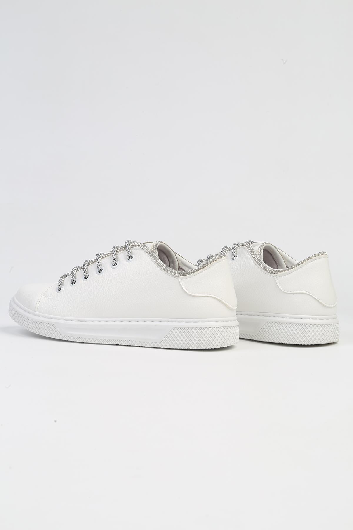 ® | PC-53155 - 3441 Beyaz-Kadın Spor Ayakkabı - Görsel 4