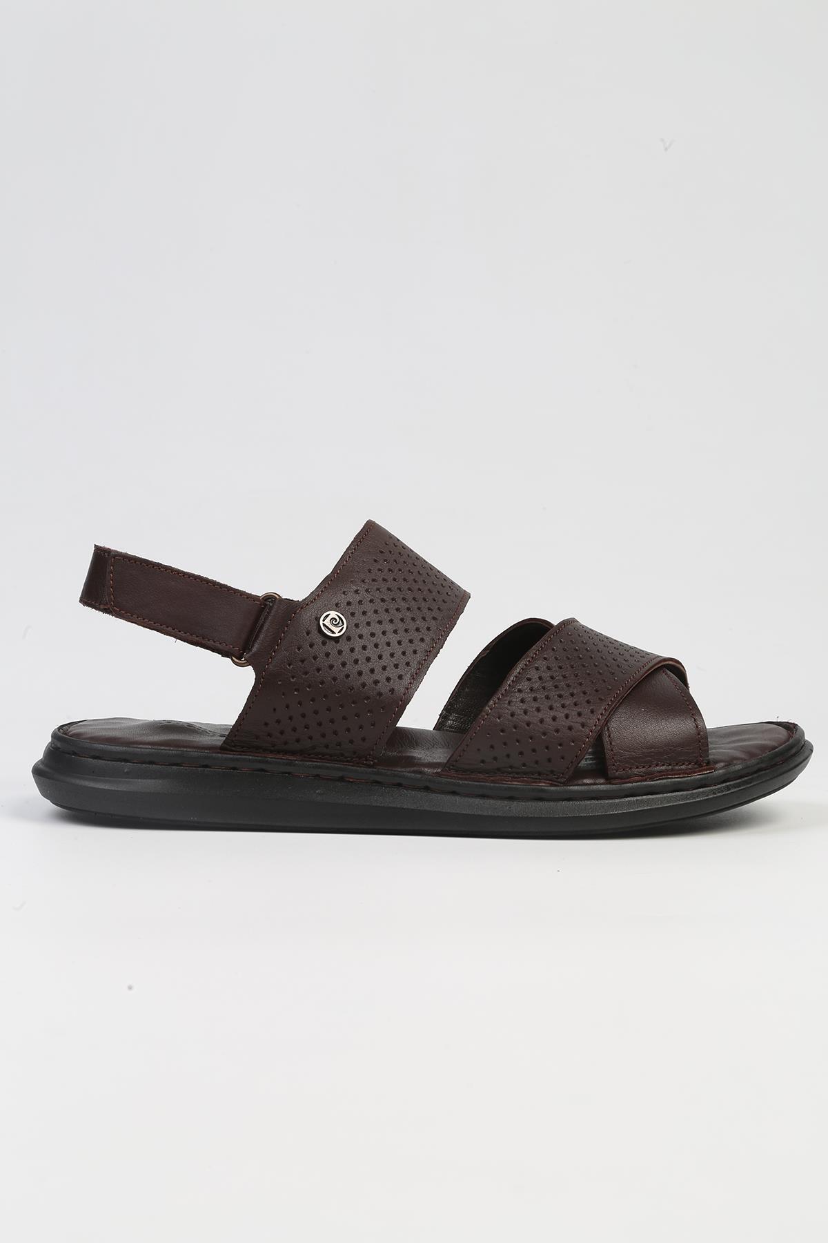 ® | PC-5124-3892 Kahve-Erkek Sandalet - Görsel 2