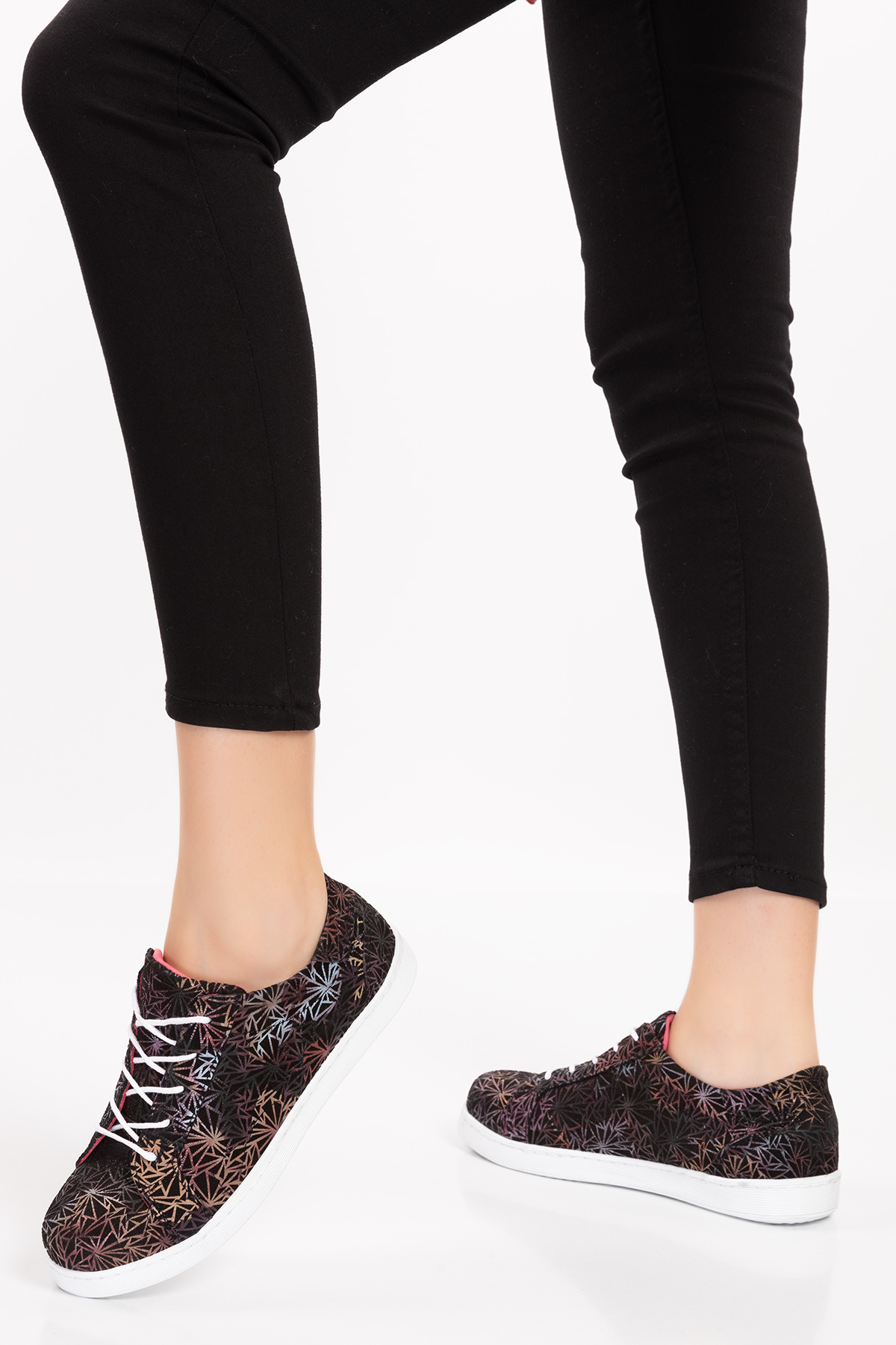 Gondol Kadın Hakiki Deri Desen Detaylı Günlük Rahat Ayakkabı gnd.109 - Görsel 6