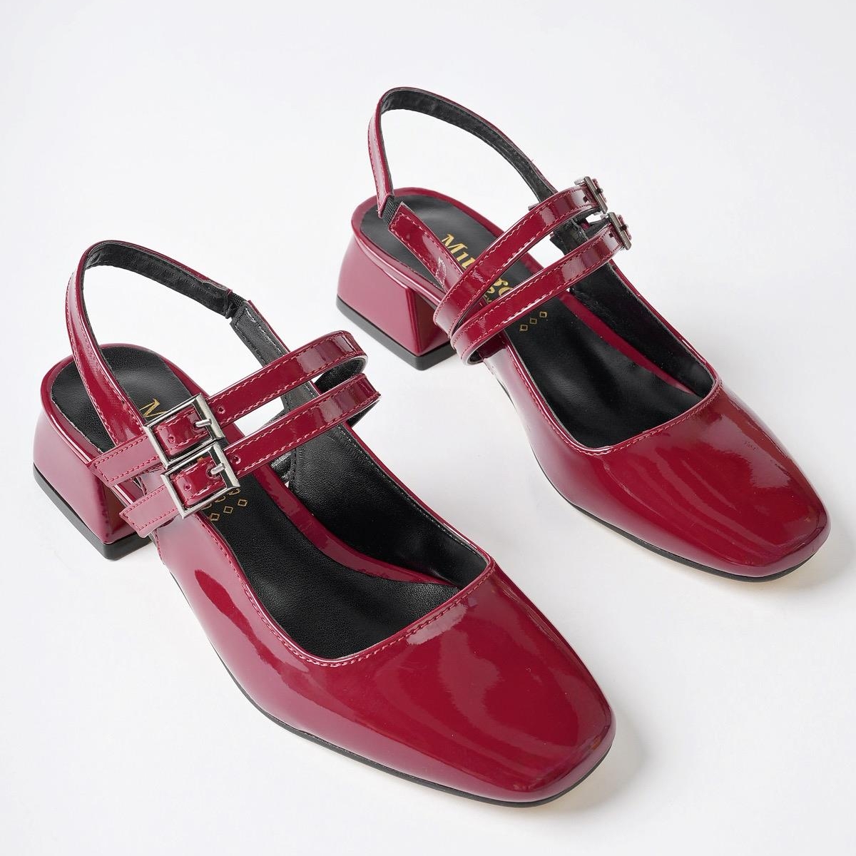 JANE Garantili Arkası Açık Kare Burunlu Kadın Günlük Kısa Topuklu Ayakkabı - Görsel 6