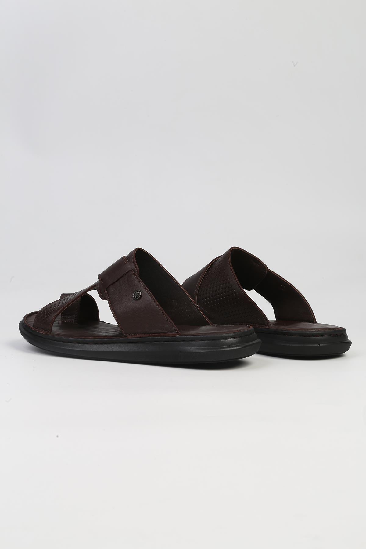 ® | PC-5123-3892 Kahve-Erkek Terlik - Görsel 4