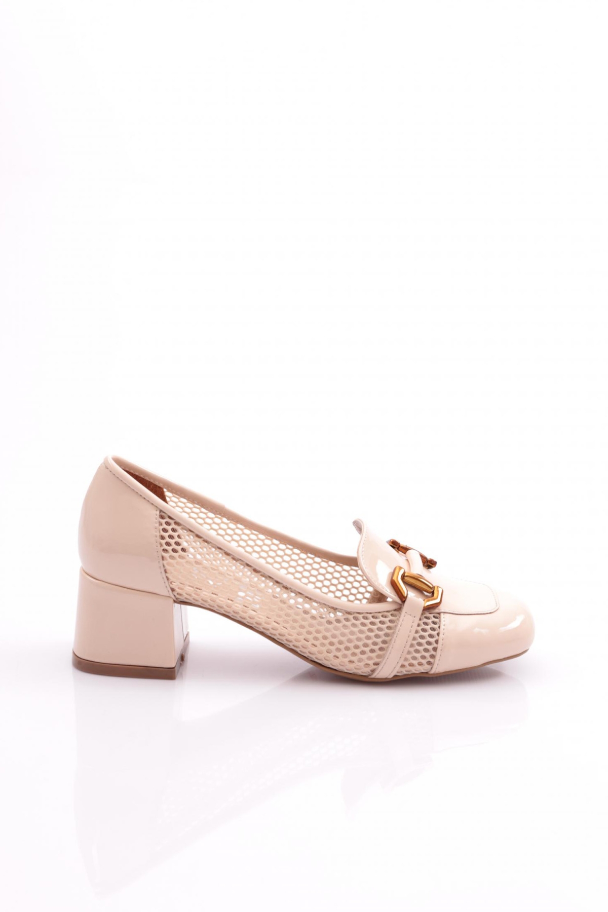 6552 Kadin Metal Aksesuarli Topuklu Ayakkabi - Görsel 2