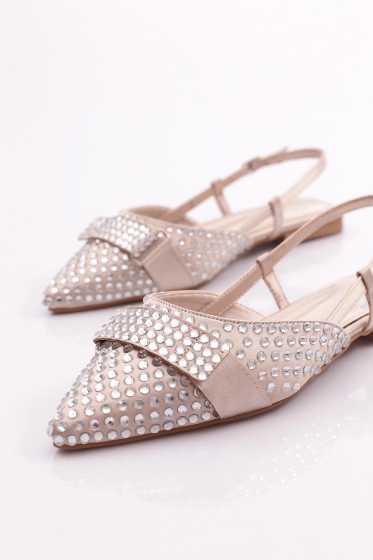 6014 Kadin Taş İşlemeli Babet - Görsel 5