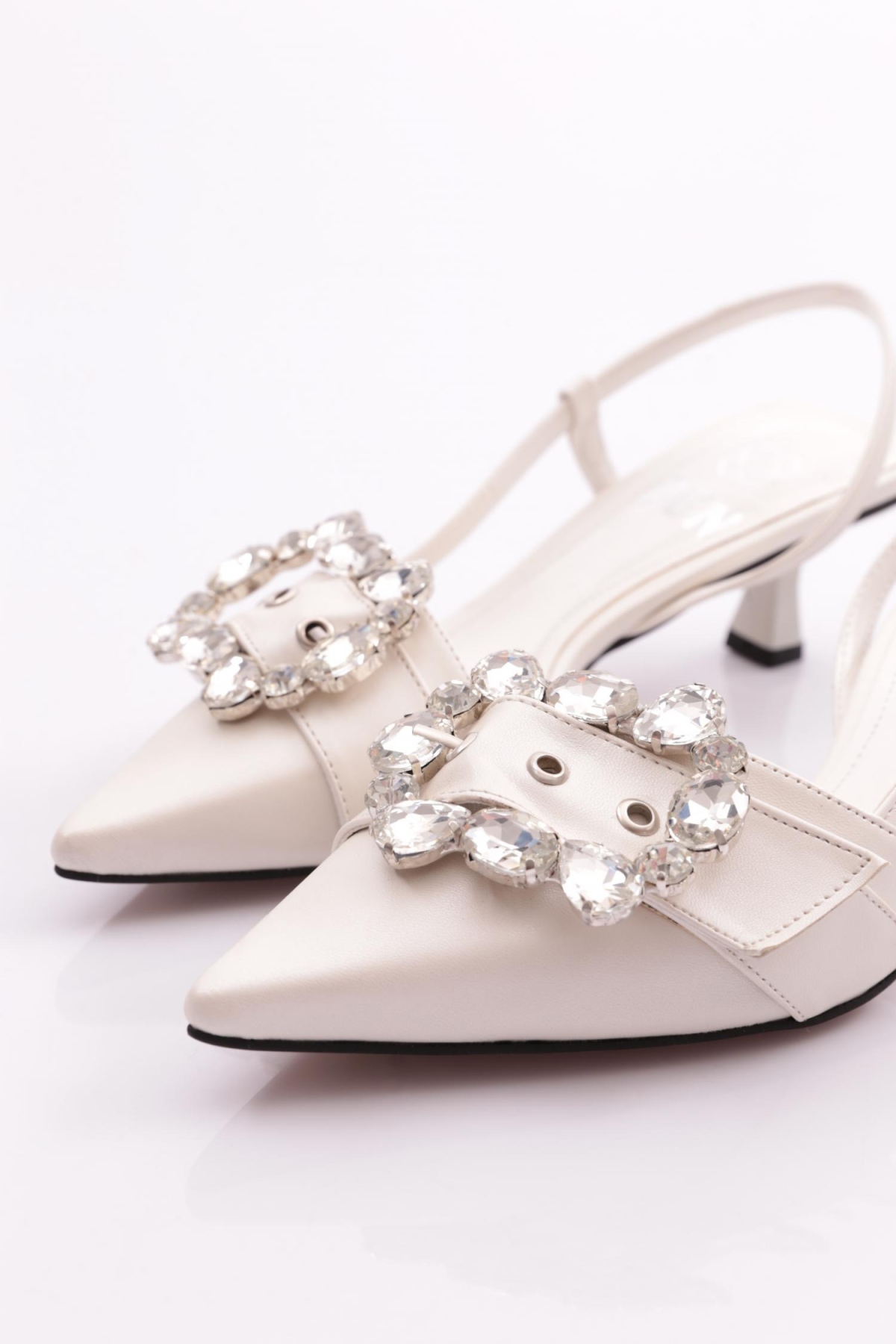 6107 Kadin Taş İşlemeli Topuklu Abiye Ayakkabi - Görsel 5