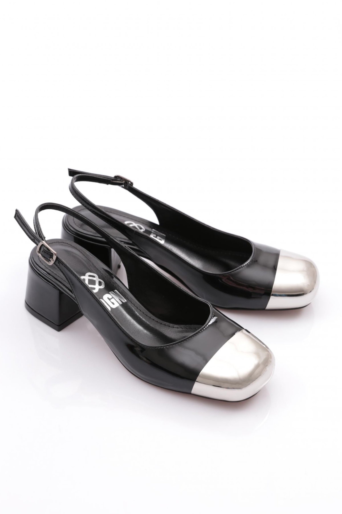 6555 Kadin Arkadan Bağlamali Topuklu Ayakkabi - Görsel 3