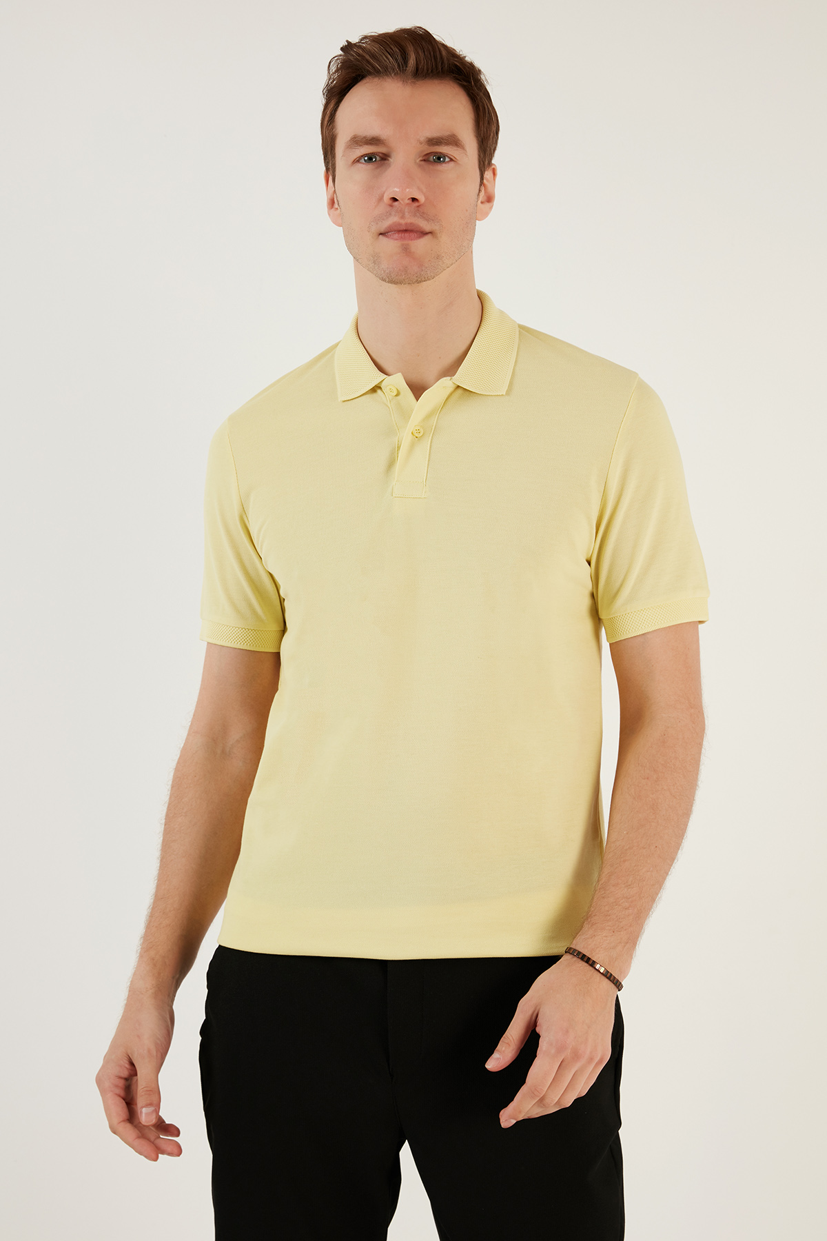 Erkek Polo Yaka T Shirt 5902739 AÇIK SARI Fiyatları | Flo