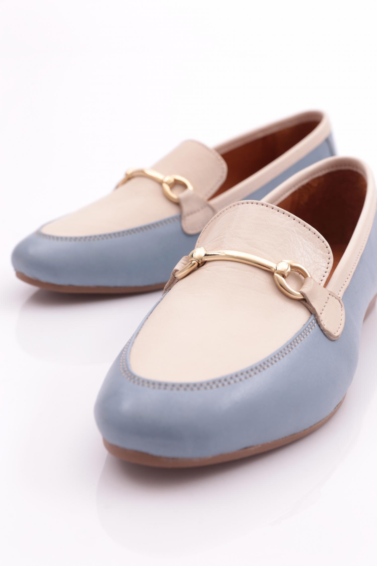 134-1 Kadin Yuvarlak Burunlu Babet - Görsel 5