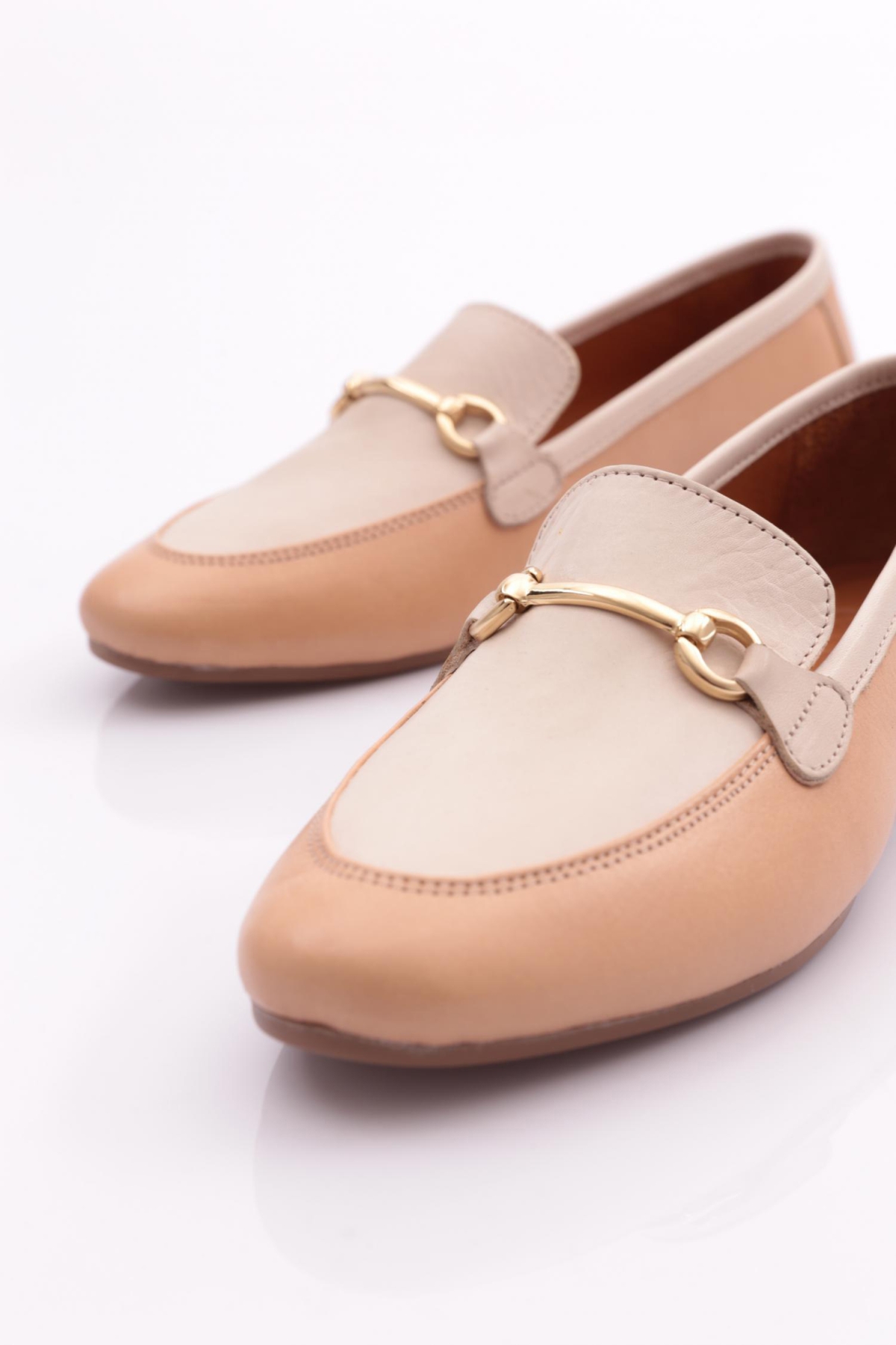 134-1 Kadin Yuvarlak Burunlu Babet - Görsel 5