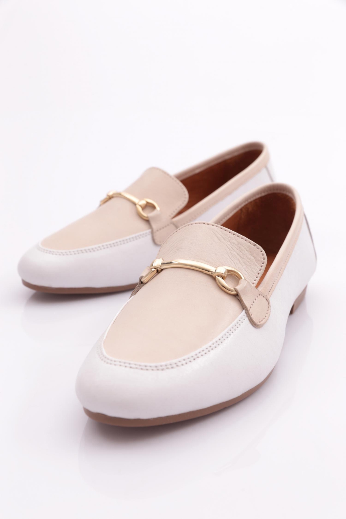 134-1 Kadin Yuvarlak Burunlu Babet - Görsel 5