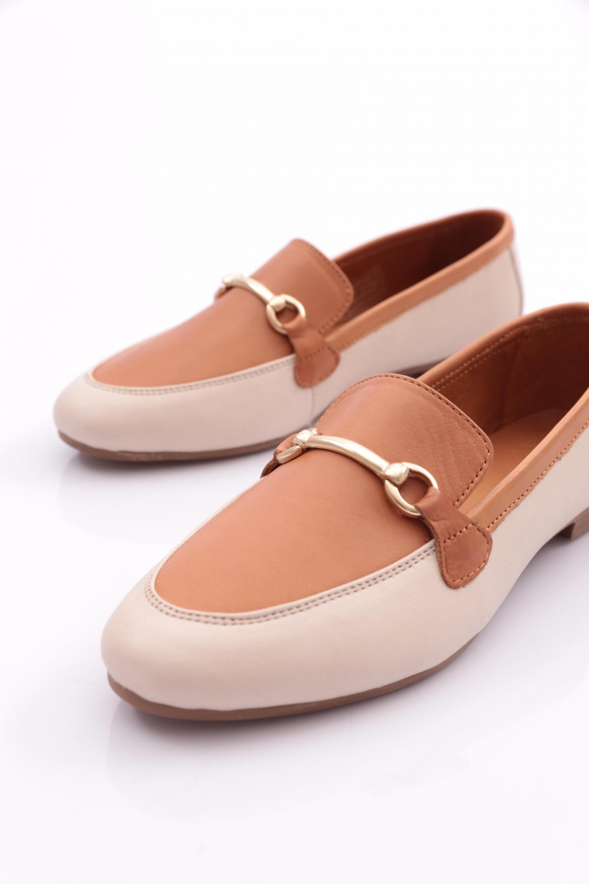 134-1 Kadin Yuvarlak Burunlu Babet - Görsel 5