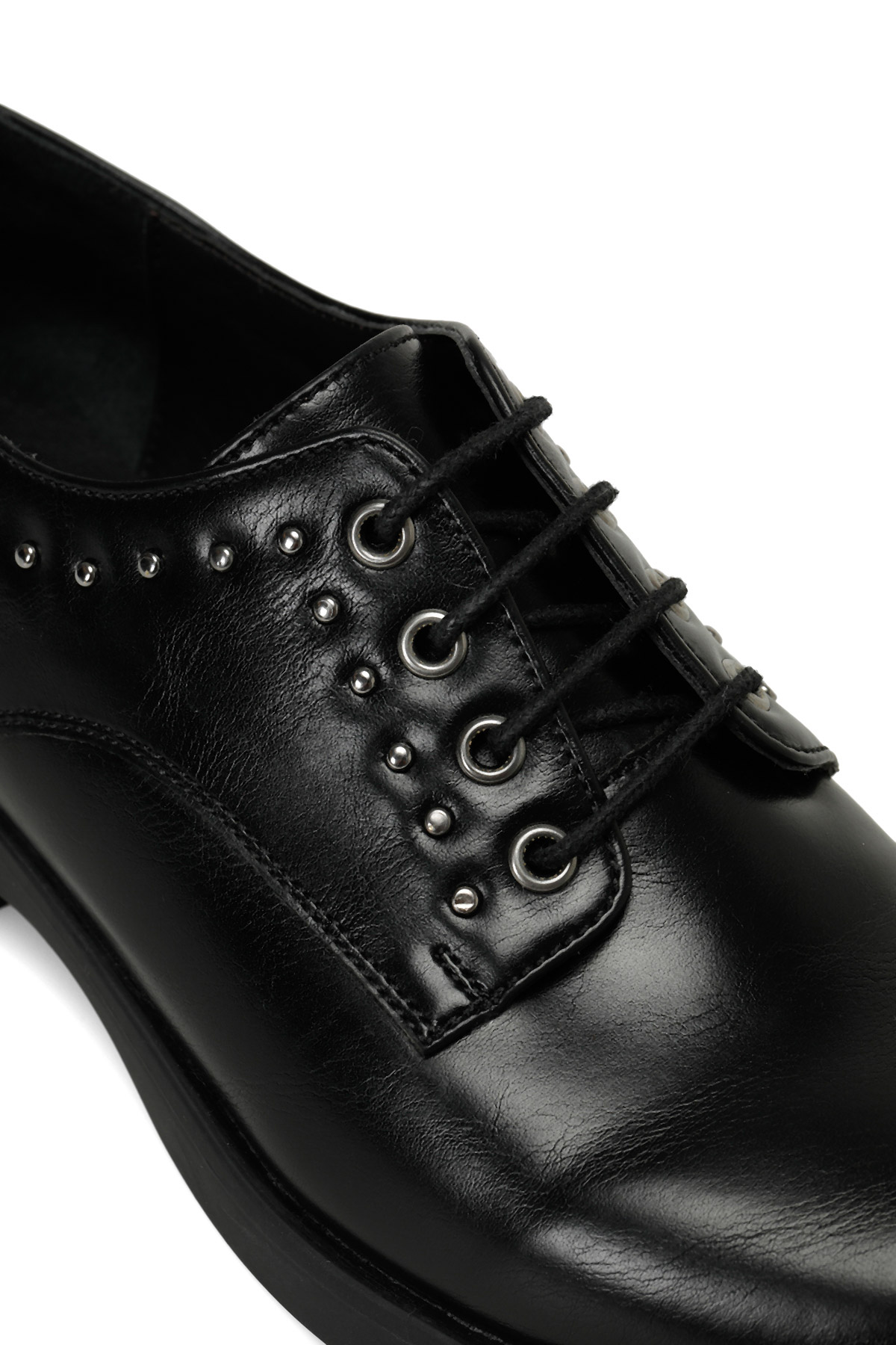 Polaris 324037.Z 4PR Siyah Kadın Oxford Ayakkabı - Görsel 8