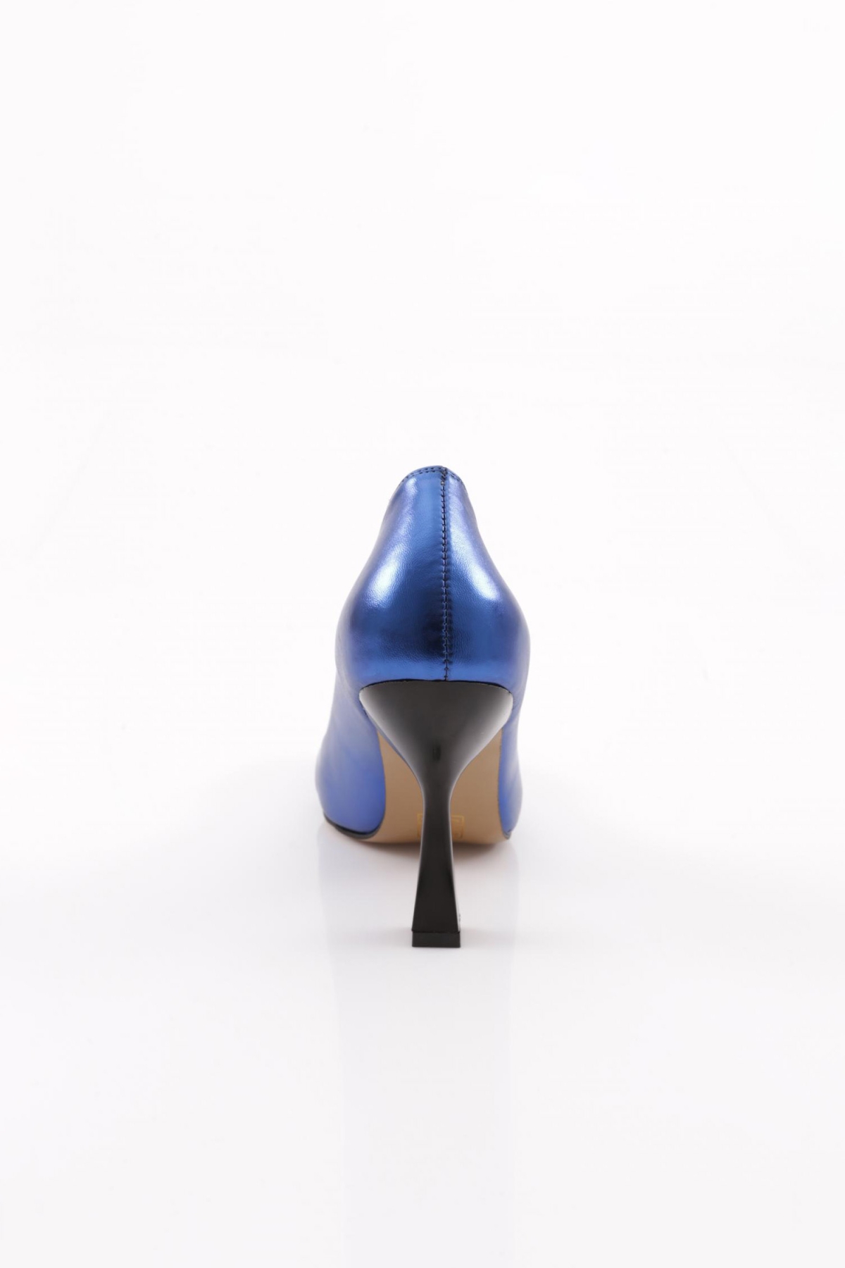 2076 Kadin Sivri Burun Silver Taşli Kemer Tokali Topuklu Ayakkabi - Görsel 5