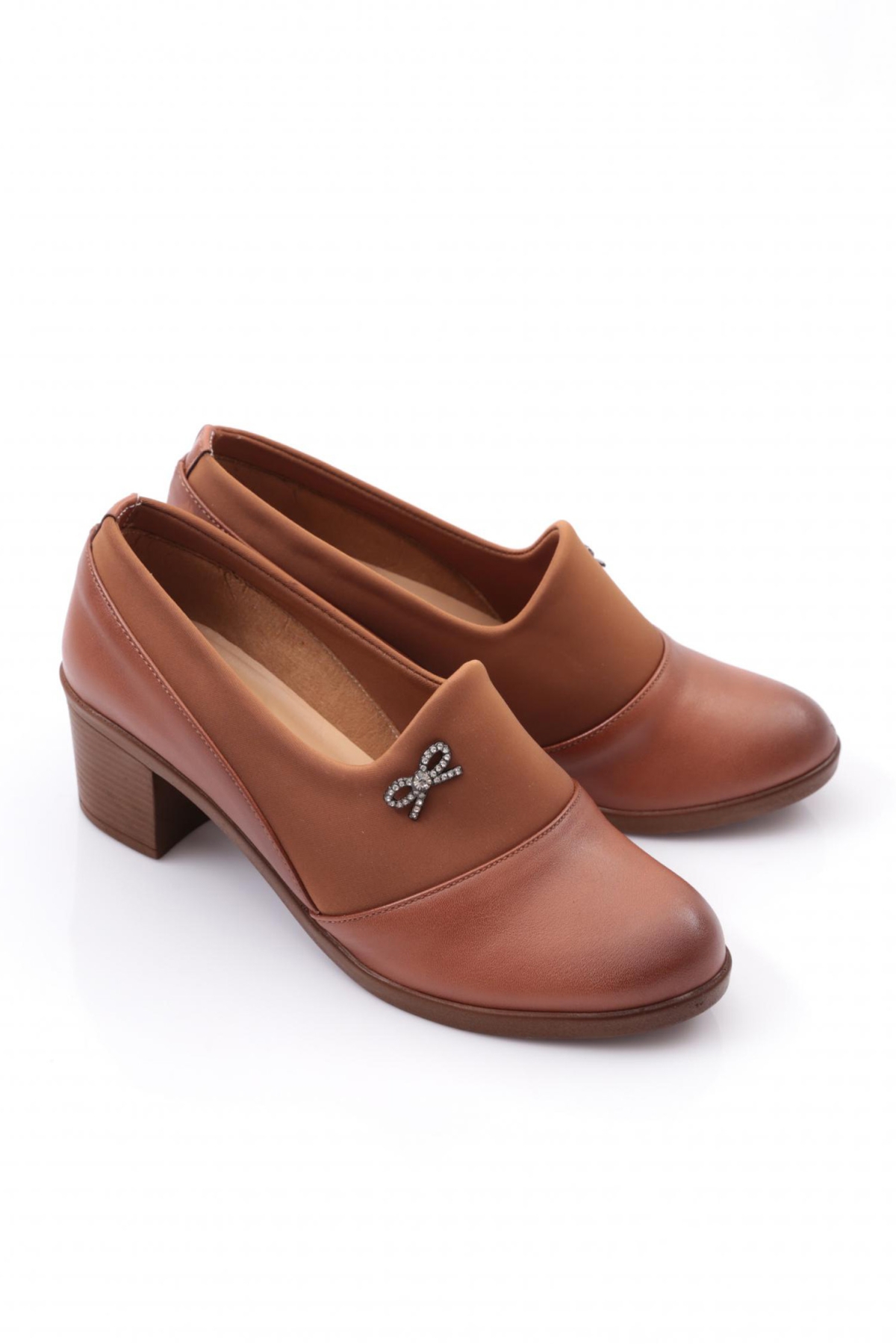 23032 Kadin Kurdela Desenli Topuklu Ayakkabi - Görsel 3