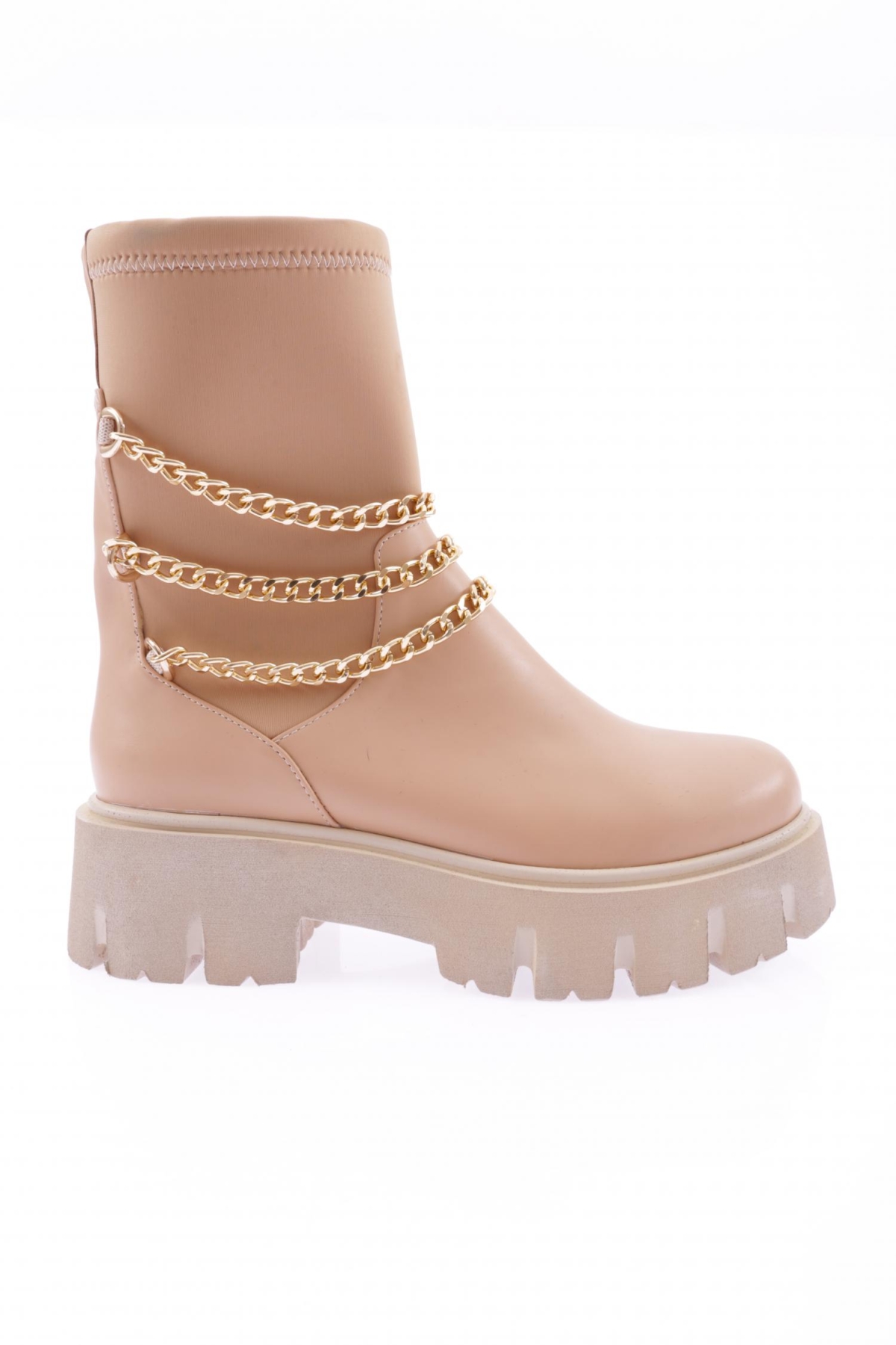 Es806 Kadin Kalin Zincir Aksesuarli Bot - Görsel 2