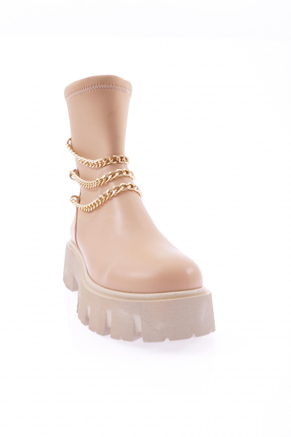 Es806 Kadin Kalin Zincir Aksesuarli Bot - Görsel 3