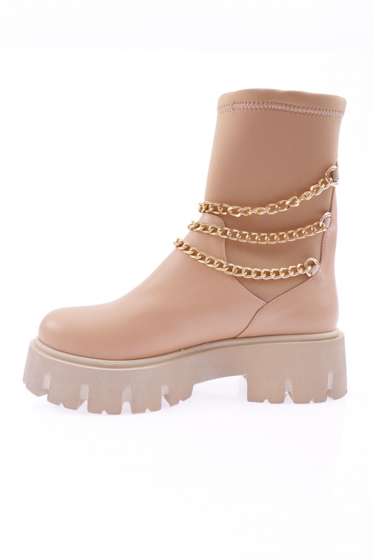 Es806 Kadin Kalin Zincir Aksesuarli Bot - Görsel 4