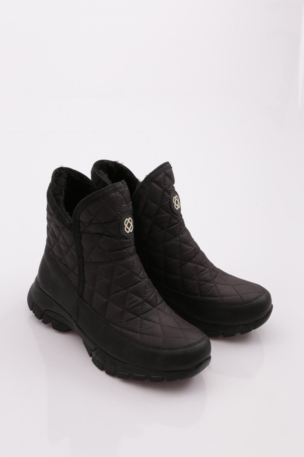 1052-1 Kadin Kürklü Fermuarli Bot - Görsel 3