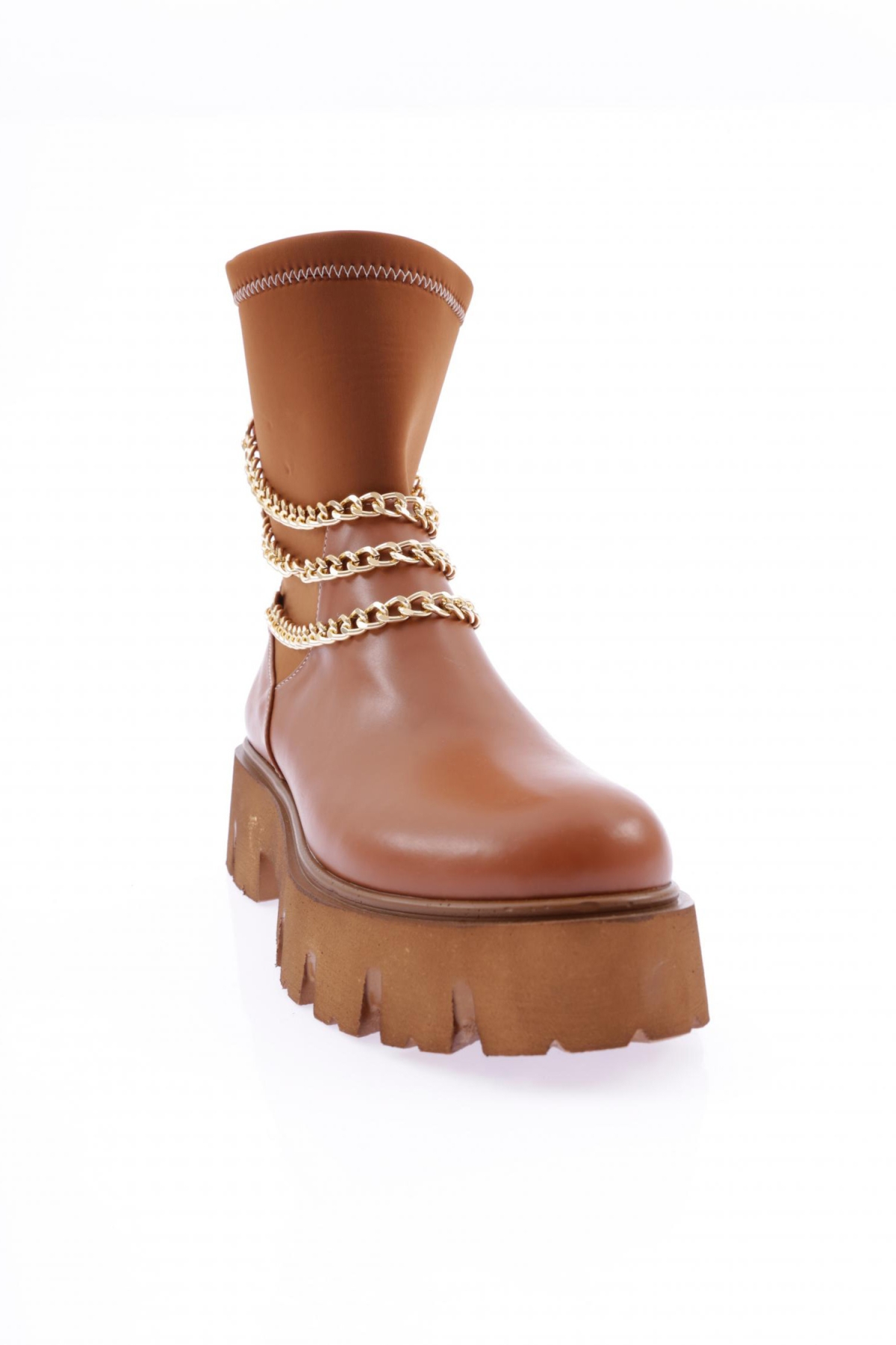 Es806 Kadin Kalin Zincir Aksesuarli Bot - Görsel 3