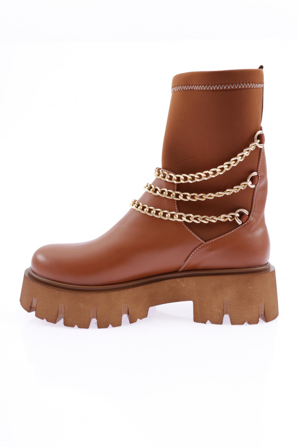 Es806 Kadin Kalin Zincir Aksesuarli Bot - Görsel 4