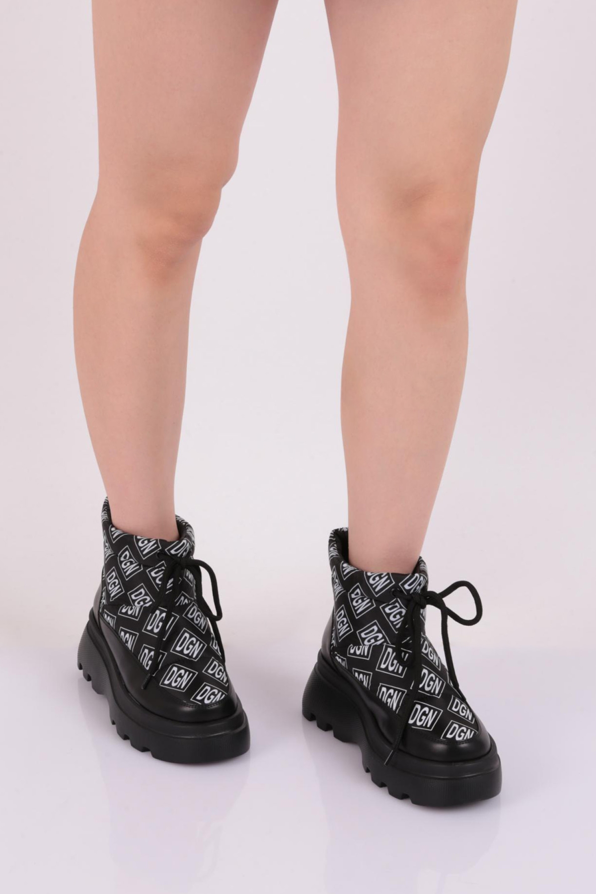 Es812 Kadin Kalin Taban İp Detayli Paraşüt Bot - Görsel 6