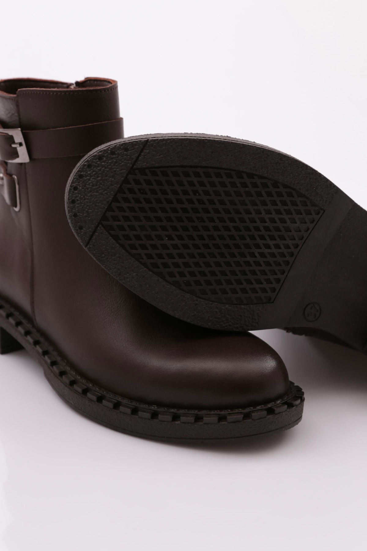 050 Kadin Yani Kemerli Klasik Bot - Görsel 5