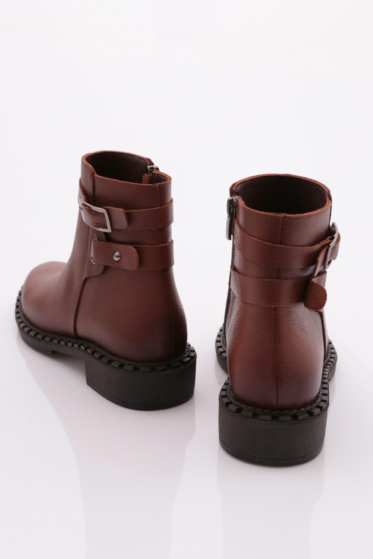 050 Kadin Yani Kemerli Klasik Bot - Görsel 4