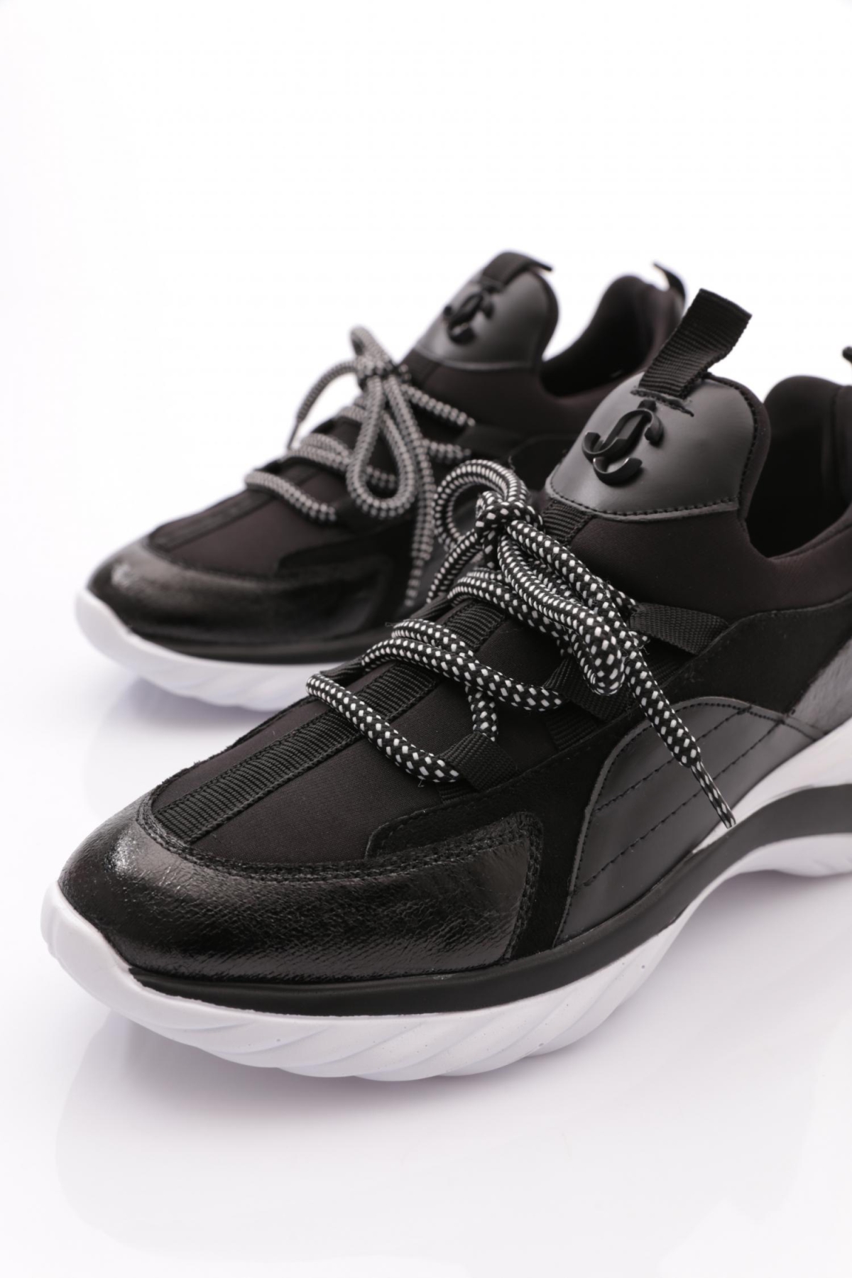 080 Kadin Bağcikli Yüksek Taban Spor Ayakkabi - Görsel 5