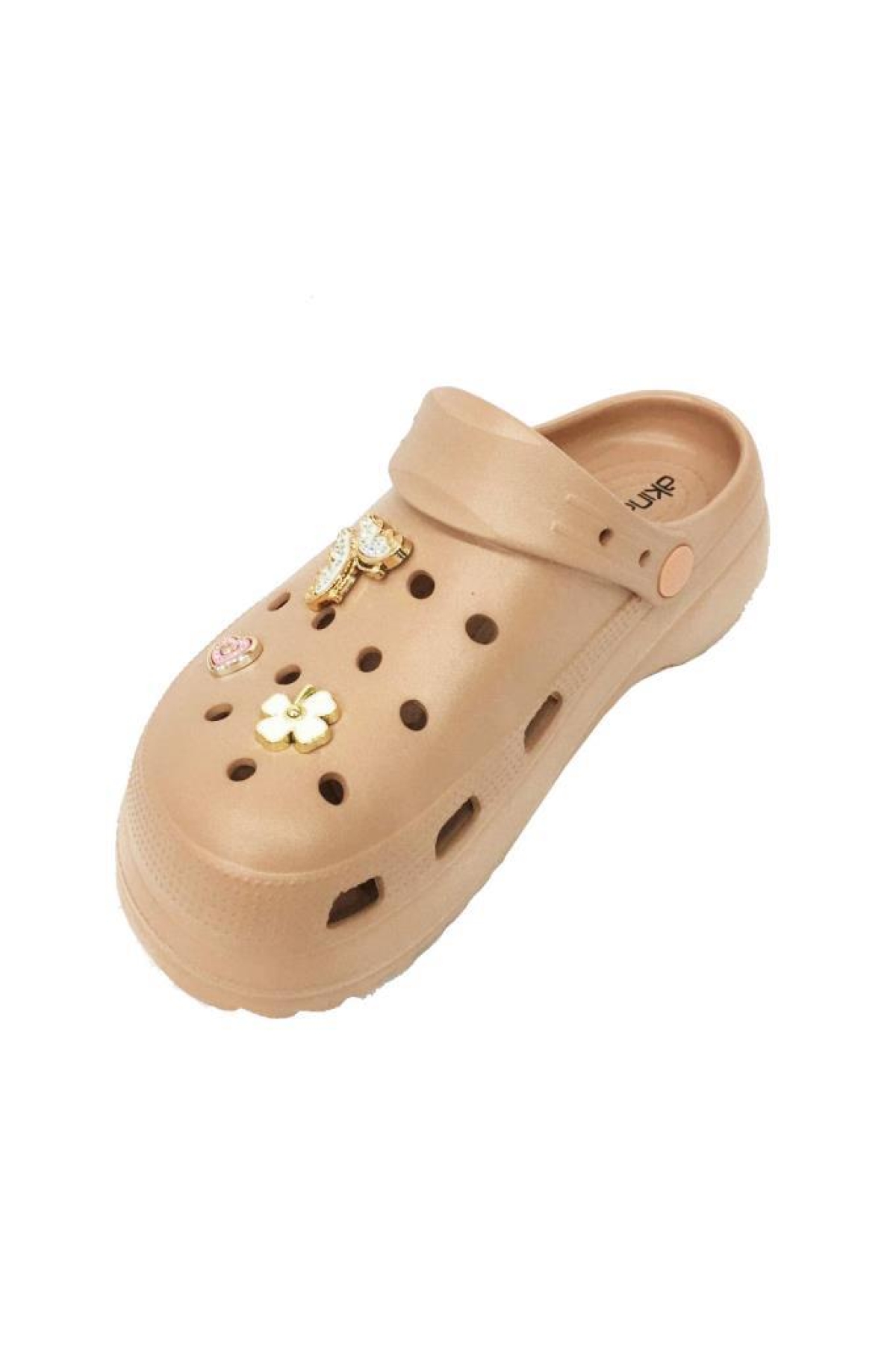 Akınal E428-24 Medical Sabo Taşlı Kadın Terlik Pastel Kahverengi - Görsel 3