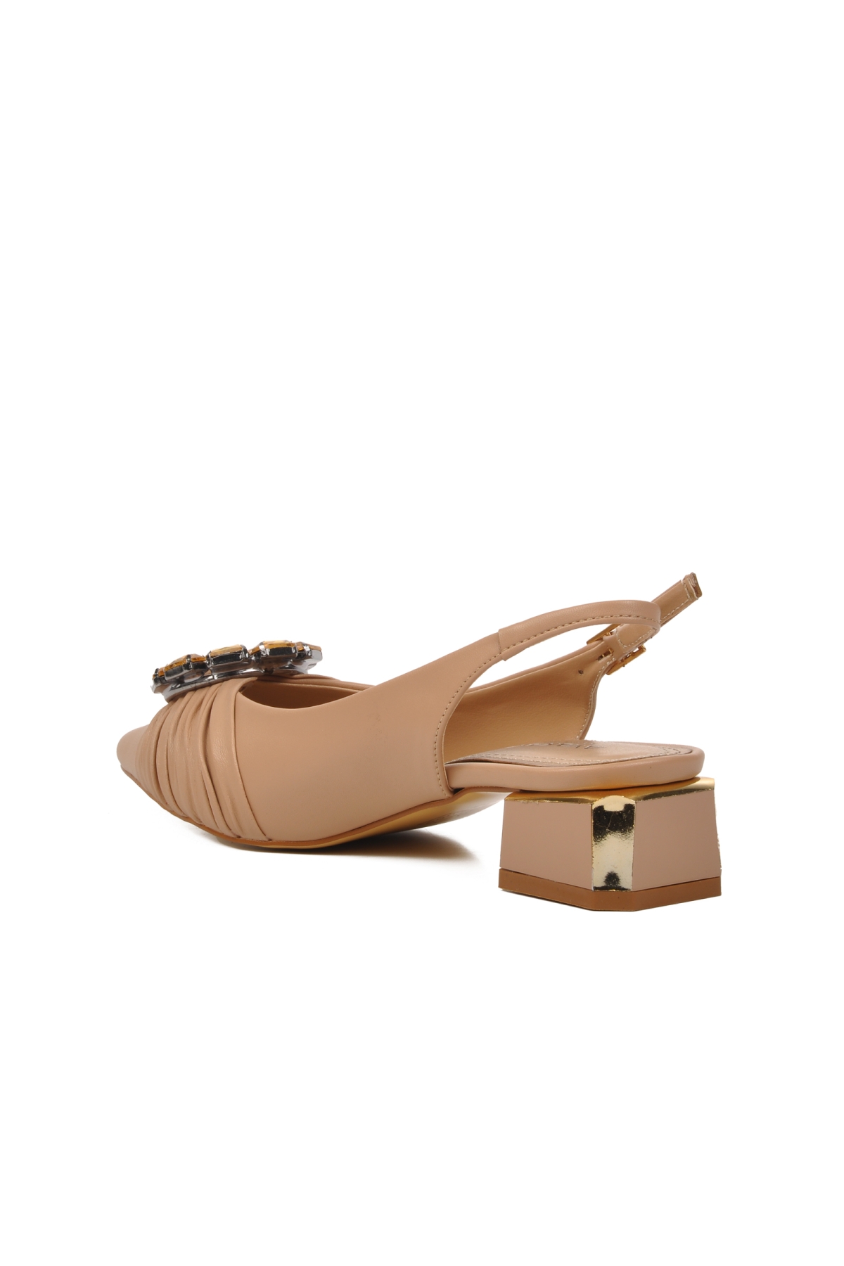 697013 Bej Kadın Abiye Ayakkabı - Görsel 5