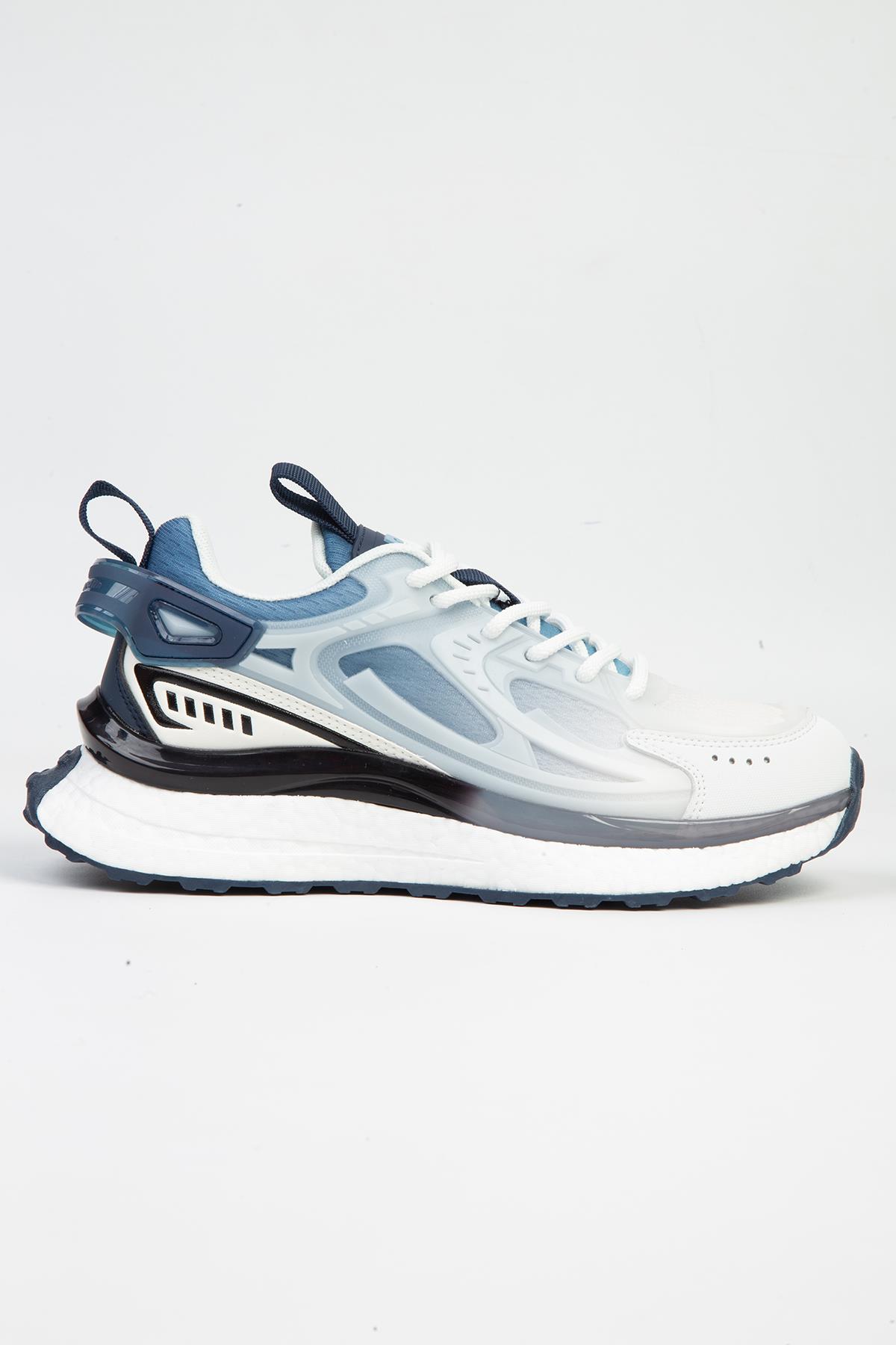 ® | PCI-10106 Beyaz Mavi-İTHAL Kadın Spor Ayakkabı - Görsel 2