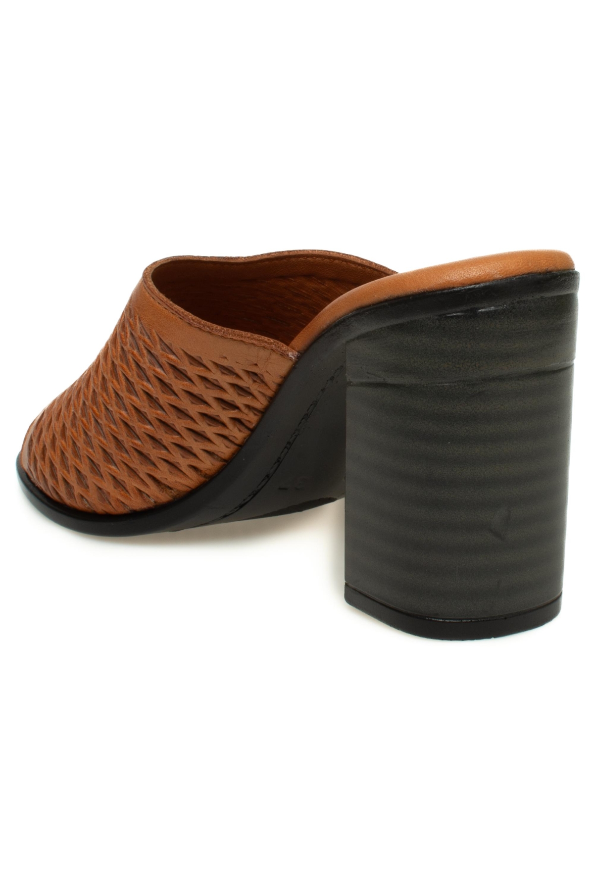 D24Yt-2370Z Topuklu Taba Kadın Terlik - Görsel 5