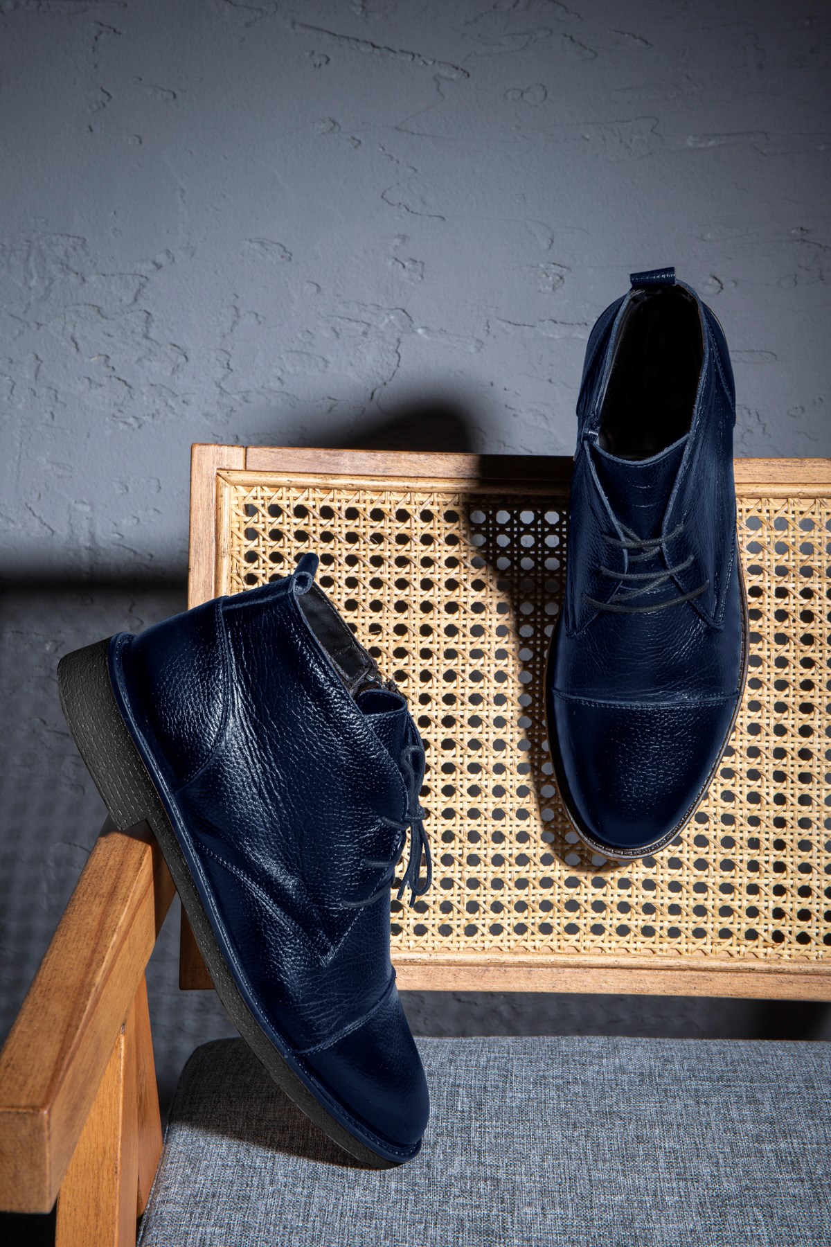 Birmingham Hakiki Deri Bağcıklı Fermuarlı Kaydırmaz Taban Günlük Bot - Görsel 6