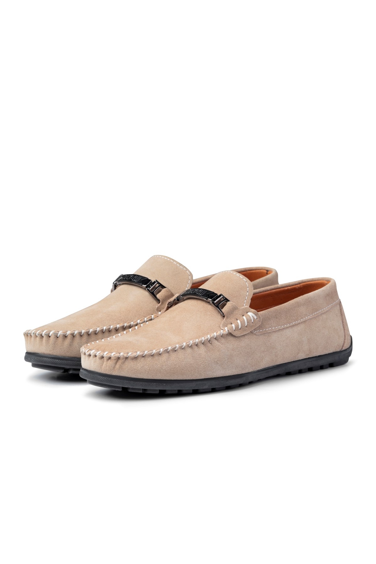 Halb Hakiki Deri Erkek Günlük Ayakkabı, Loafer Ayakkabı, Hafif Ayakkabı, Tokalı Loafer - Görsel 3