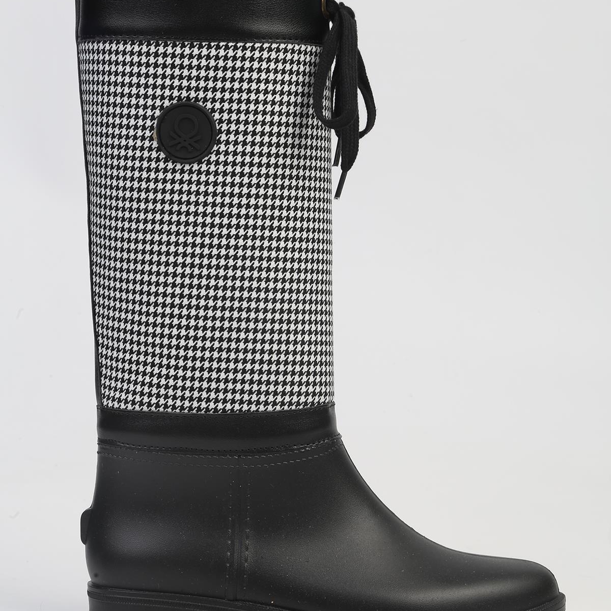 Benetton® | BN-50083 - 34124 Siyah Beyaz-Kadın Bot