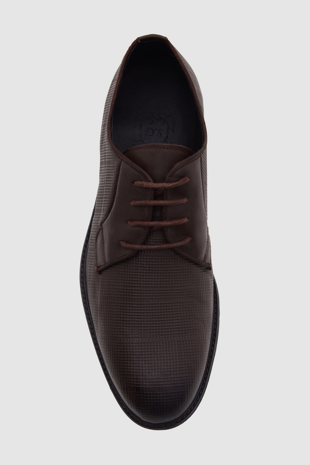 Ds Damat Kahverengi Desenli Klasik Deri Ayakkabi - Görsel 4