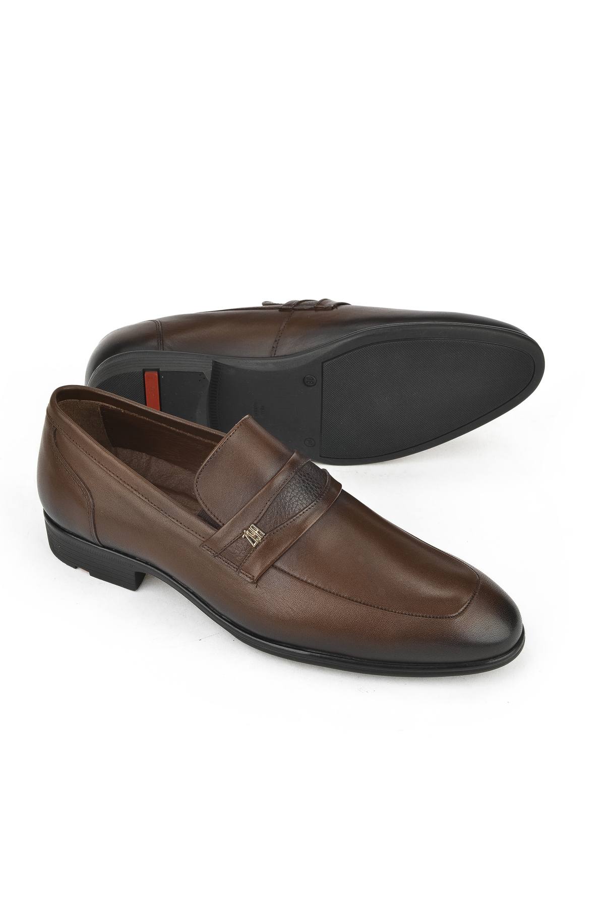 Erkek Hakiki Deri Küçük Numara Ayakkabı 141745Z41269 Kahve - Görsel 5