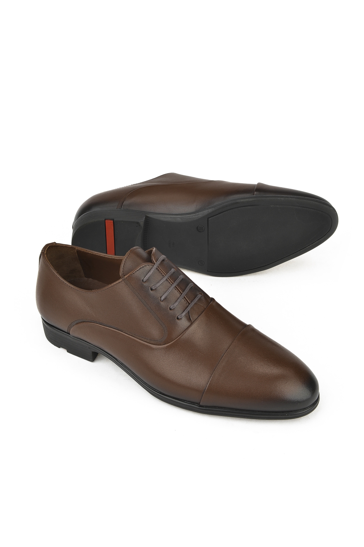 Erkek Hakiki Deri Küçük Numara Ayakkabı 141745Z41191 Kahve - Görsel 5