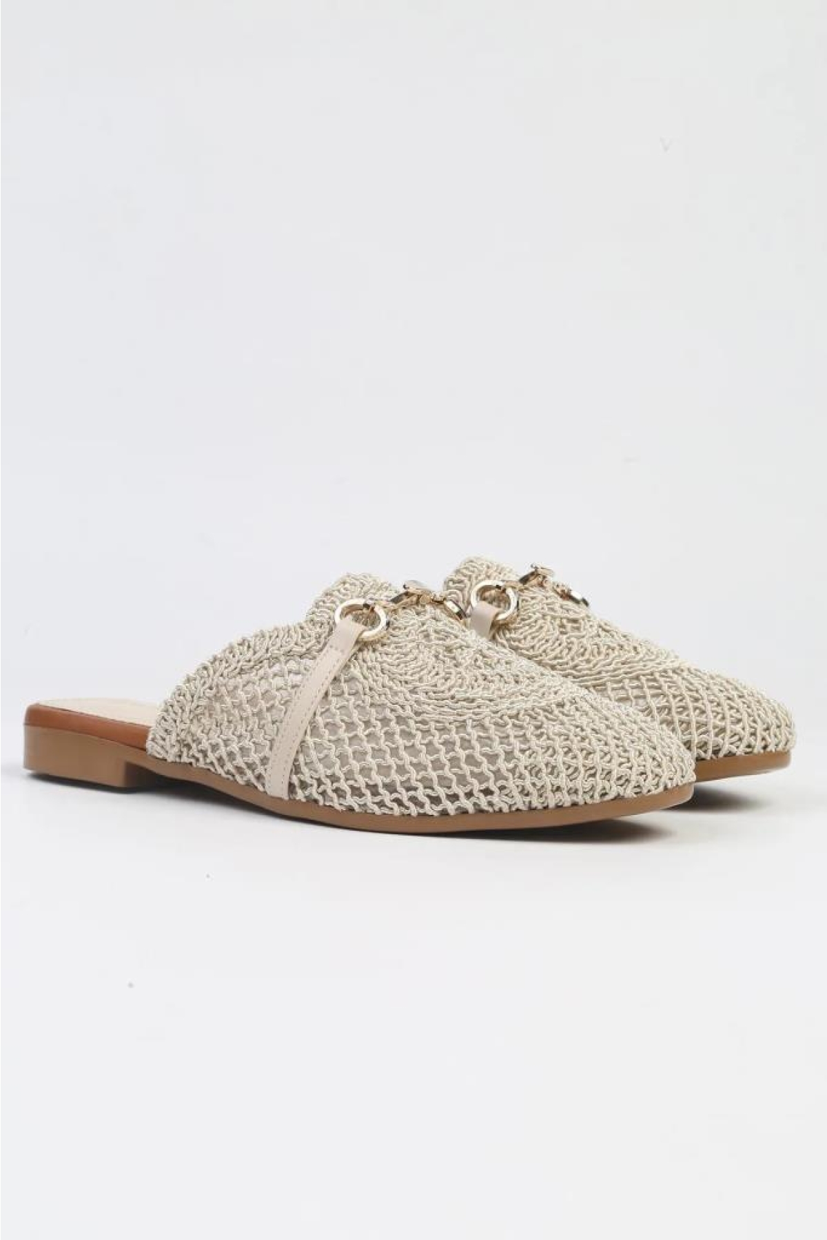 PC 53128 Örgü Düz Kadın Terlik - Görsel 2